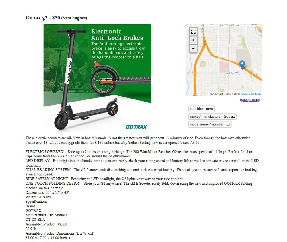 buying a used electric scooter 